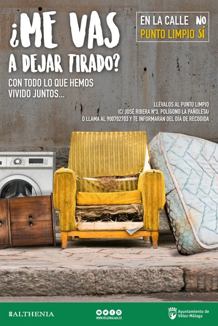 ‘¿Me vas a dejar tirado?’, la nueva campaña de limpieza que pone en marcha el Ayuntamiento de Vélez-Málaga
