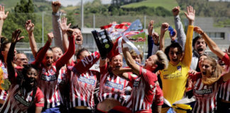 Es el tercer título consecutivo de las rojiblancas.